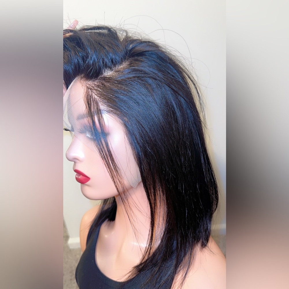 12” Human Hair Bob Wig - Picture 15 of 16